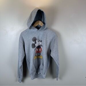 Disney Parks Hoodie Classic Mickey Mouse Kids XL‎ Heather Gray Hooded Sweatshirt
